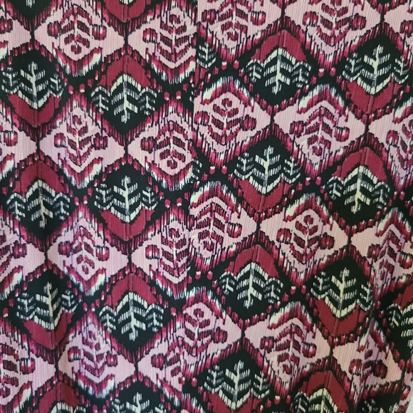 SALE Axcess patterned faux wrap pink black dress - Picture 6 of 6